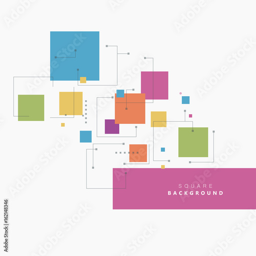 Square different topical colors. Beautiful vector design