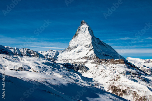 Matterhorn during winter, Swiss Alps, Switzerland photo