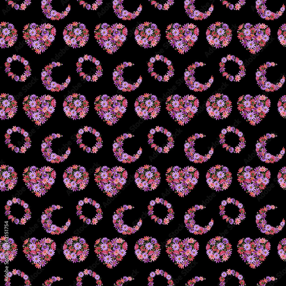 Wildflower kosmeya flower pattern in a watercolor style isolated.