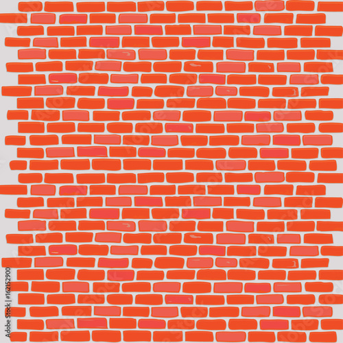 Cartoon brick wall. Vector background.