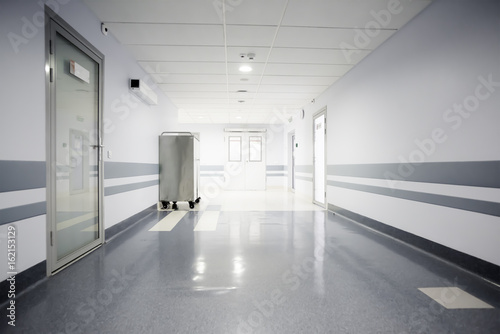 Light corridor of a modern hospital