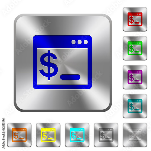 OS command terminal rounded square steel buttons