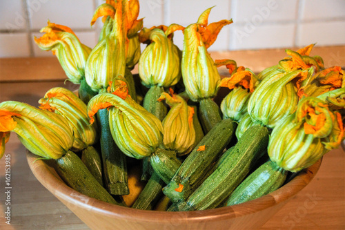 courgettes with their flower