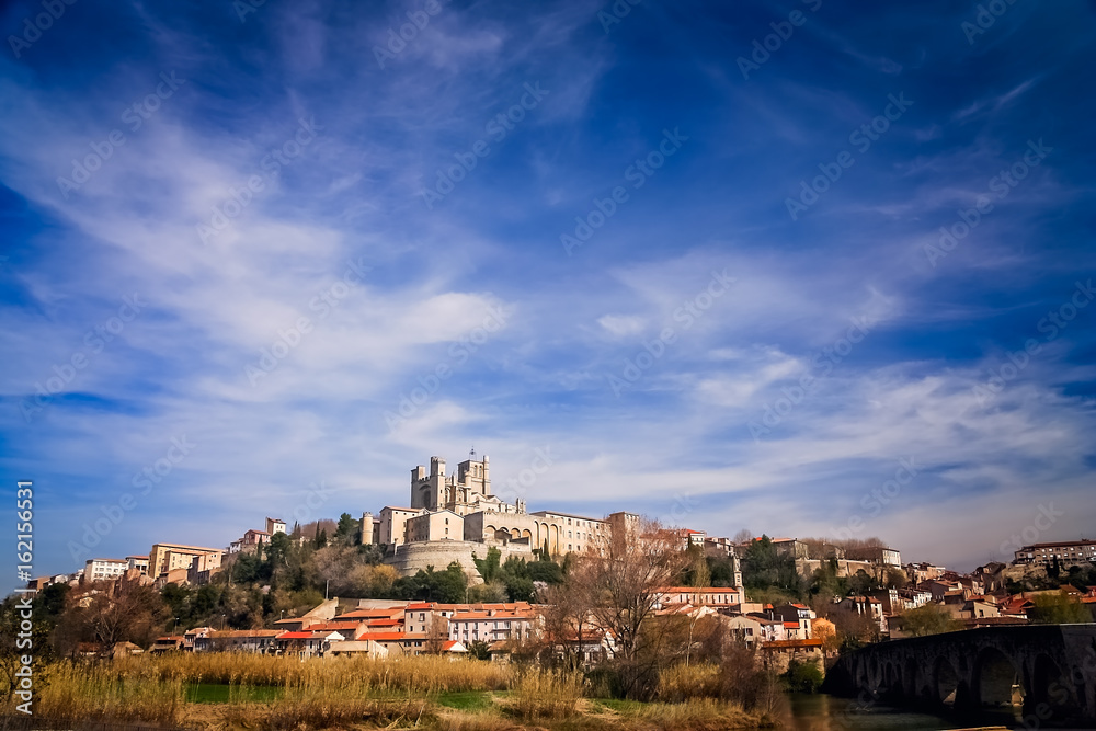 Beziers Cathedral on top of a hill
