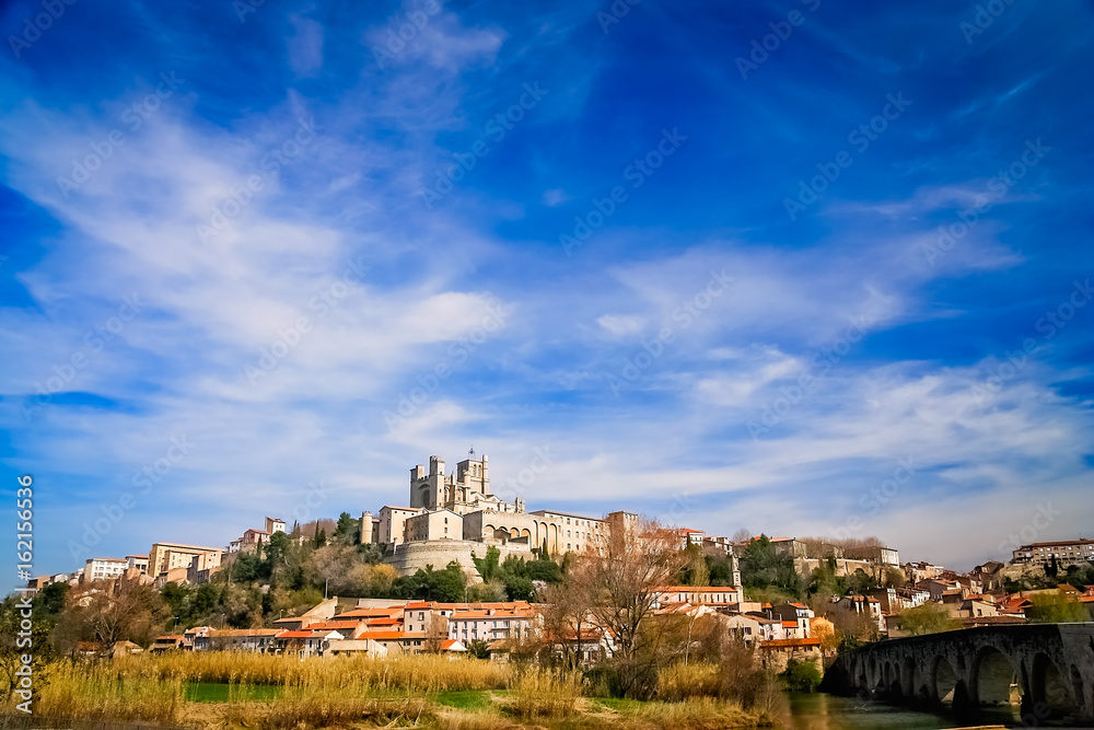 Beziers Cathedral on top of a hill