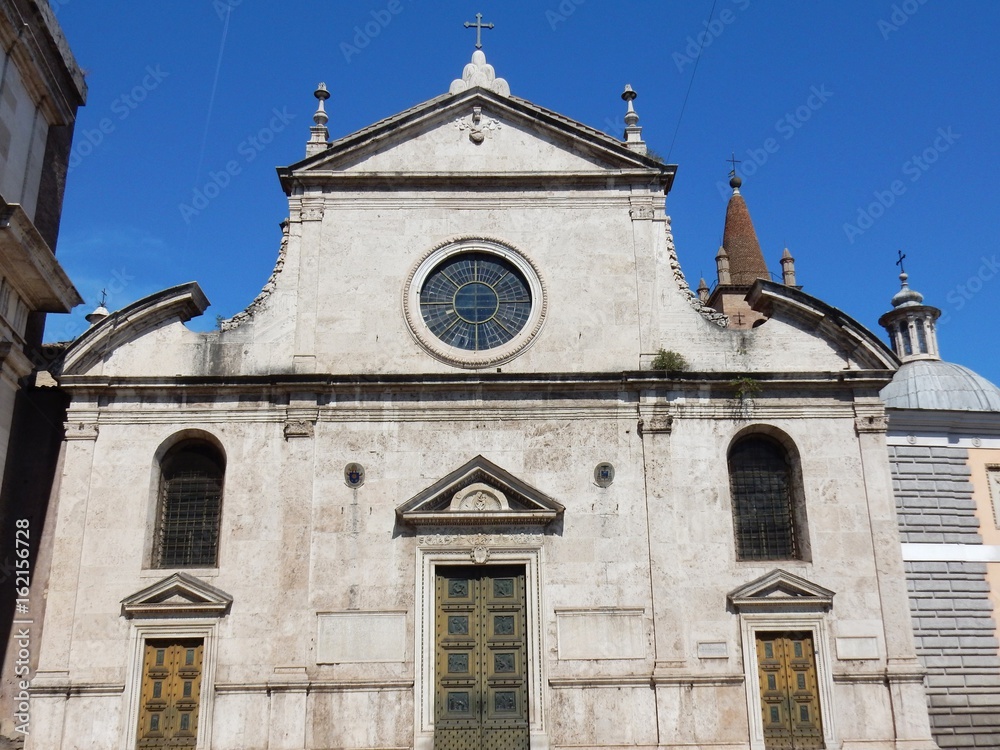 Roma - Facciata della Basilica di Santa Maria del Popolo