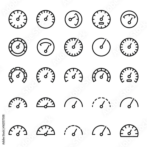 gauge icons set on white background