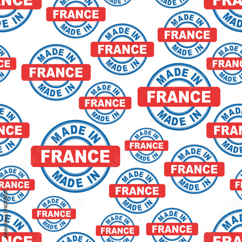 Made in France seamless pattern background icon. Flat vector illustration. France sign symbol pattern. Free Download Made in France seamless pattern background icon. Flat vector illustration. France sign symbol pattern. - GFXLoad