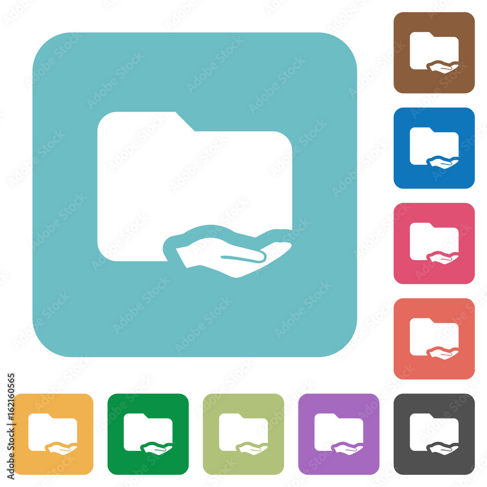 Shared folder rounded square flat icons