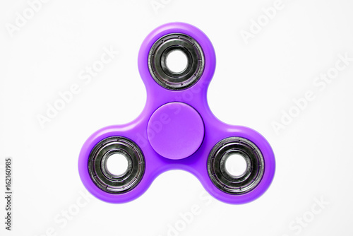 Dark purple fidget Spinner isolated on white background