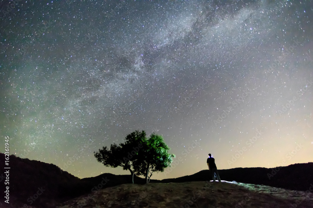 Milky Way over the Meteora, Greece