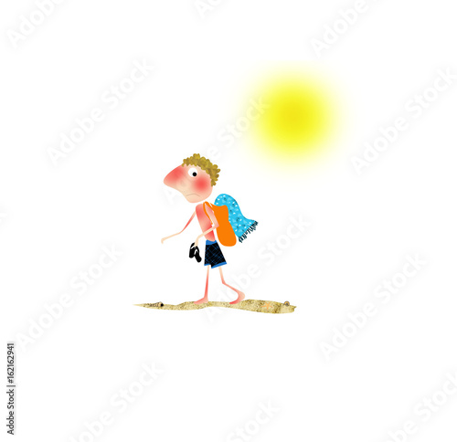 Ragazzo con scottatura solare © sommaria