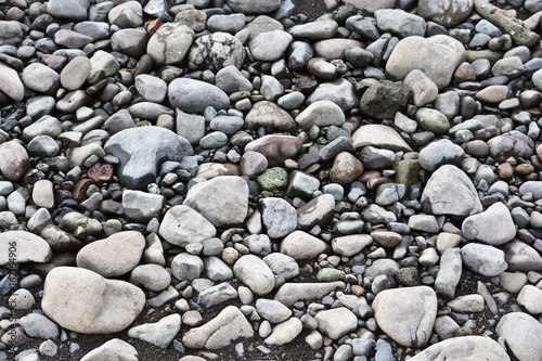 River pebbles on the shore.