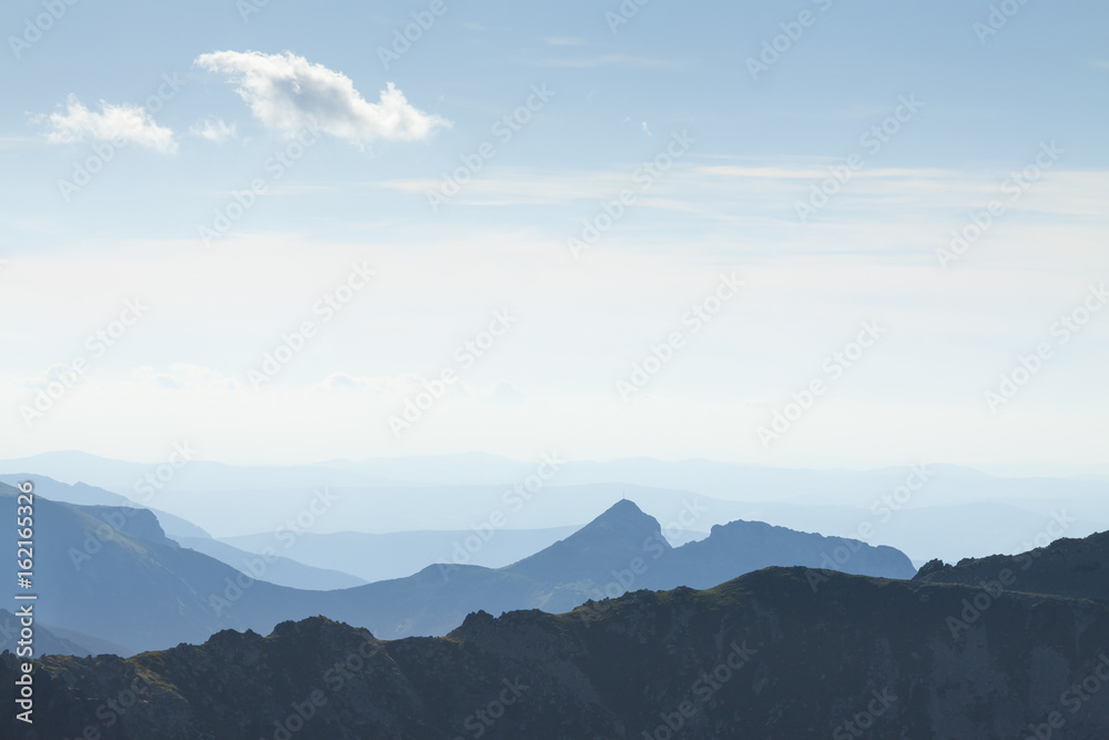 Obraz premium Poland, Tatra Mountains,Giewont Peak seen from South-East