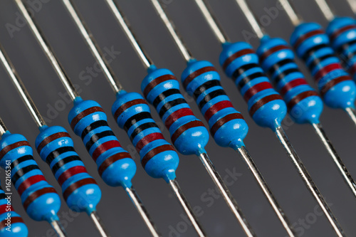 Array of Blue Resistors 10k Ohm photo