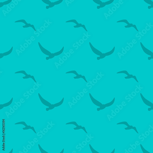 Seamless patterns image silhouettes of birds. Vector illustration. Marine theme. Birds seagull are flying. Modern stylish abstract texture. Template for prints  textile  wrapping and decoration.