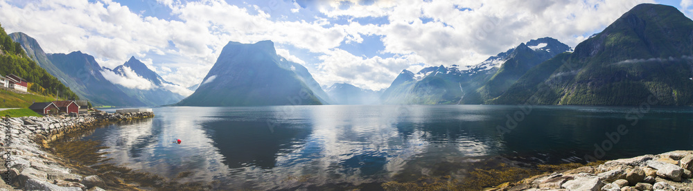 Hjorundfjord fjord in Norway