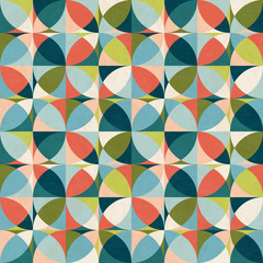 Keuken achterwand Jaren 50 patronen Geometrisch mid-century kleurenpatroon  © dinkaspell