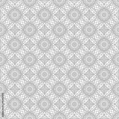 Gray ornate pattern. Seamless vector