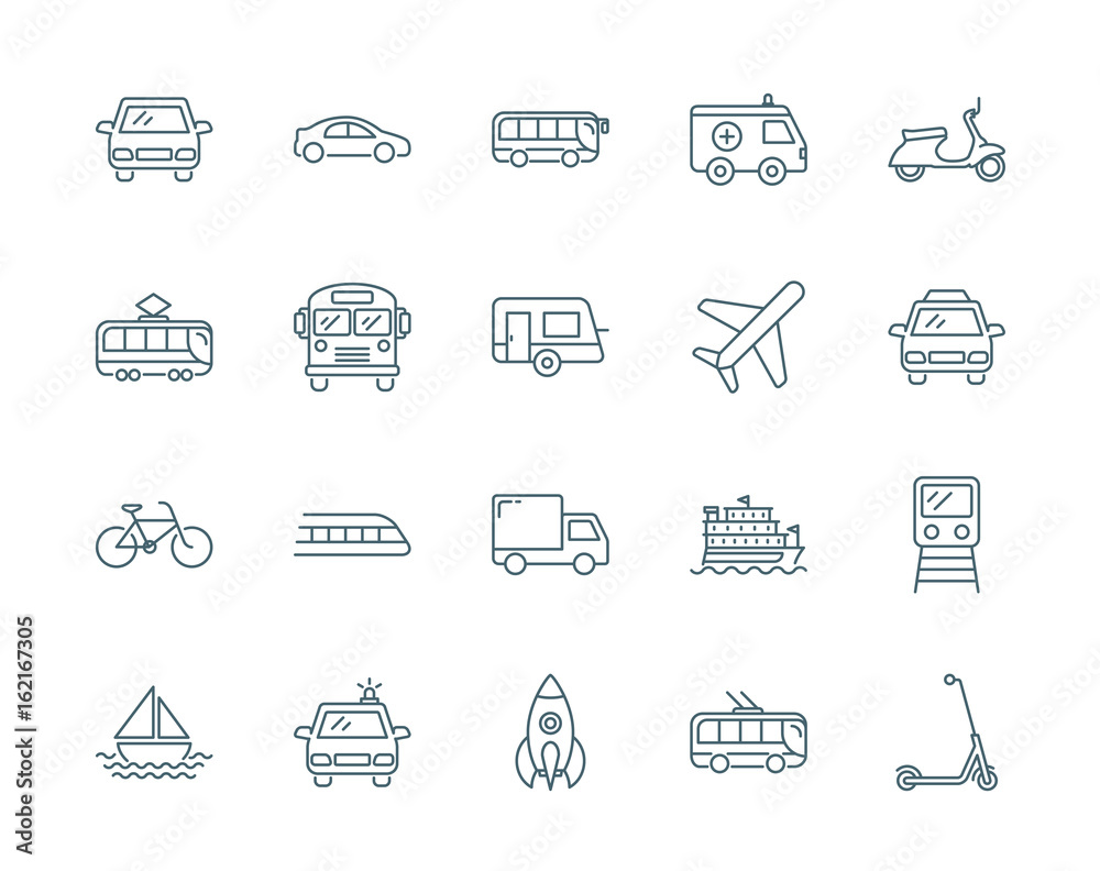 Transport vector icons Transport vector icons