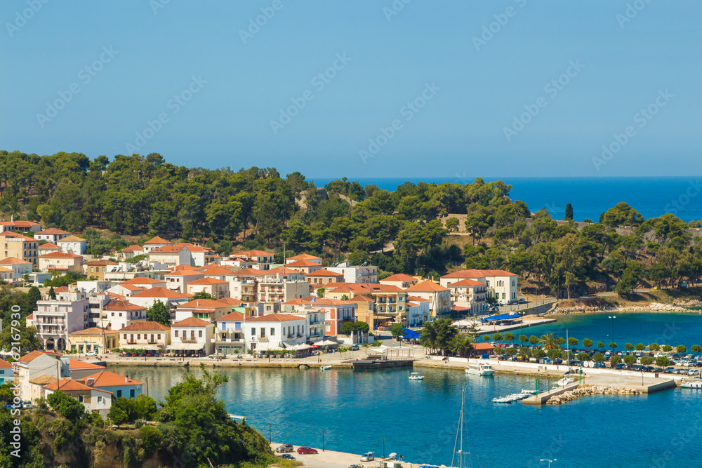 View to Pylos town in Messinia region, Peloponesse, Greece