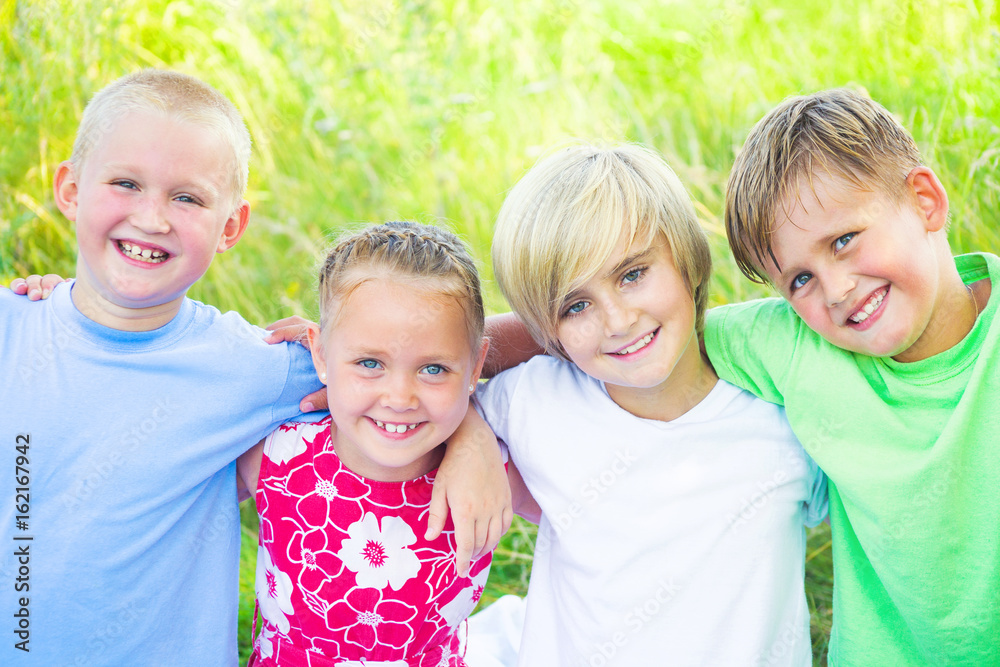 Fototapeta premium happy little kids
