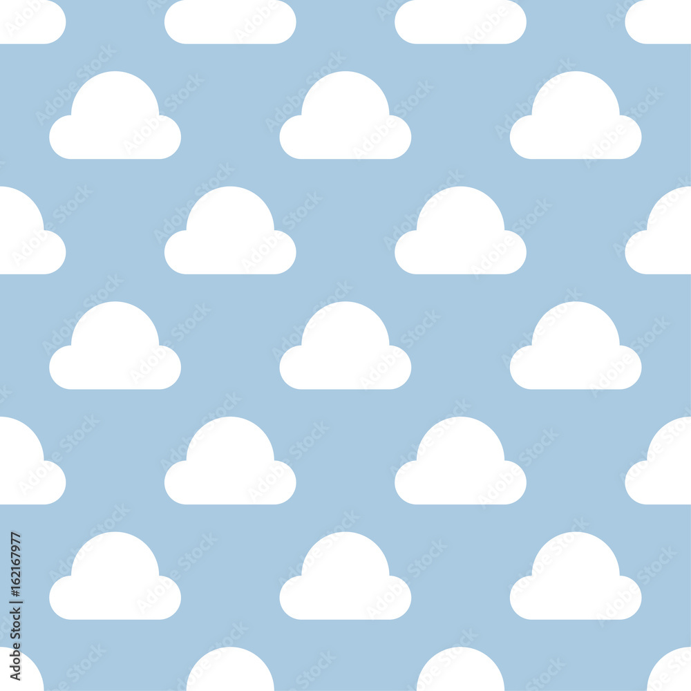 Cute Cloud Seamless Pattern Vector Cute Cloud Seamless Pattern Vector