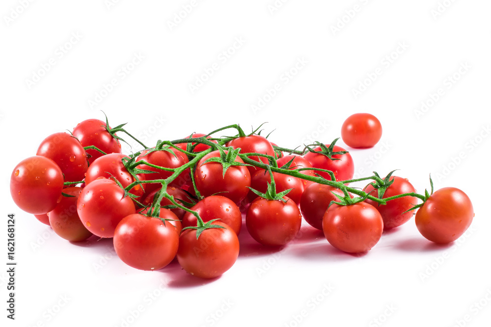 red tomatoes background on white. tomato vegetable.