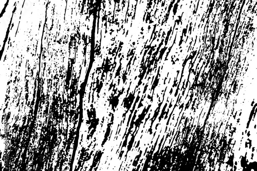 Weathered wood trunk monochrome vector texture. Obsolete texture of timber board.