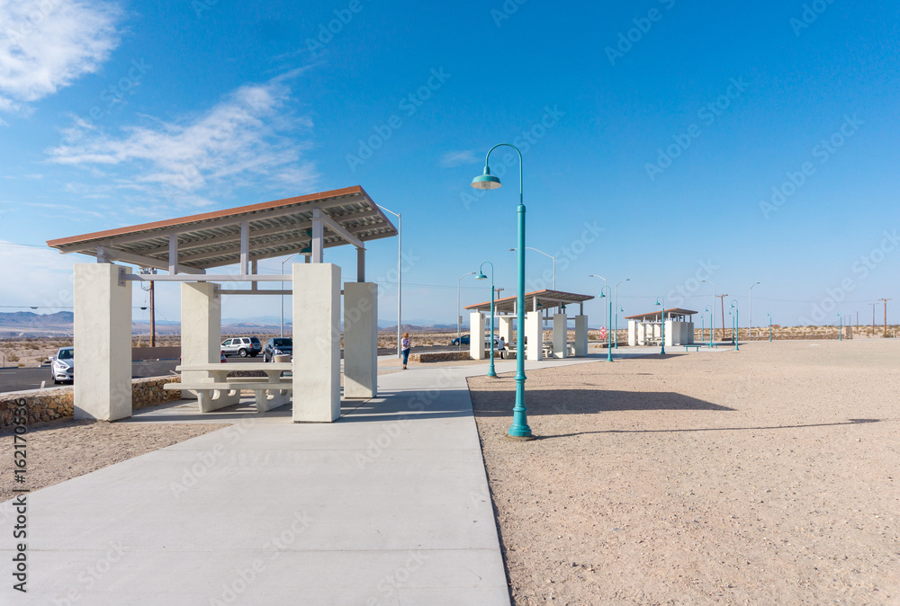 Rest area on the highway in California, USA Rest area on the highway in California, USA