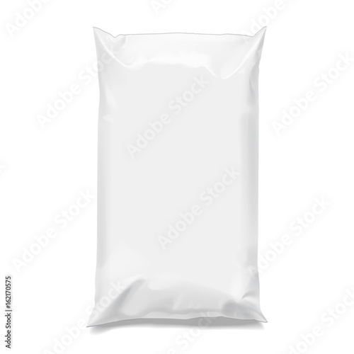 Food snack pillow Realistic package.
