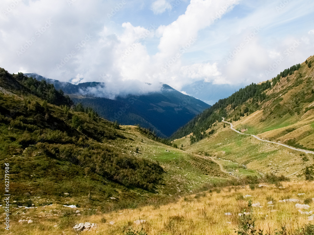 Fototapeta premium iew from the peak of the Passo San Marco