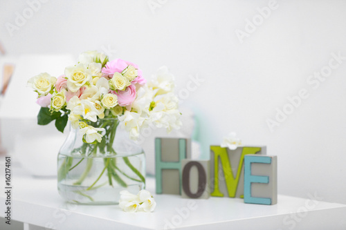 Beautiful bouquet with whit...