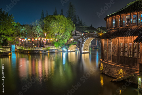 Old town of Wuzhen at night