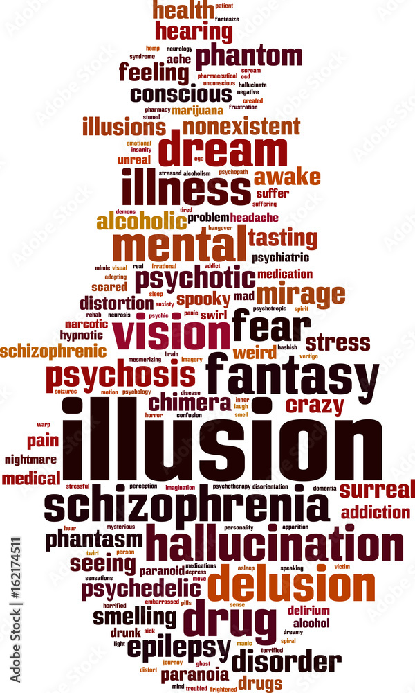 Obraz premium Illusion word cloud