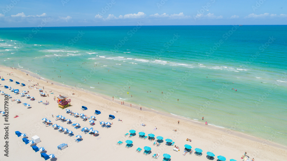 South Beach, Miami Beach. Florida. USA. Aerial view.