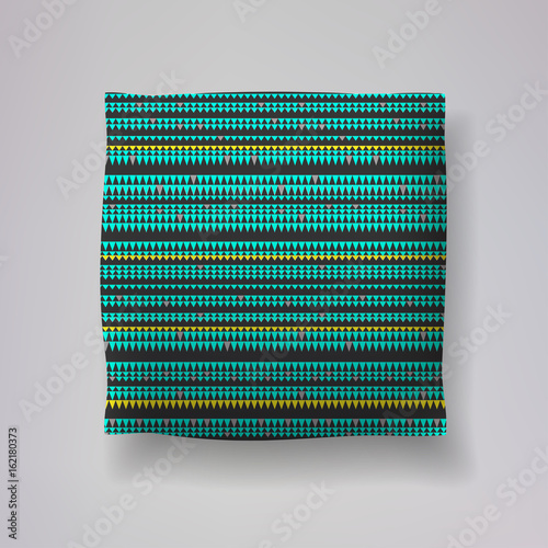 Realistic 3d throw pillow models with lettering print. Apartment interior design elements. Vector cushions collection.