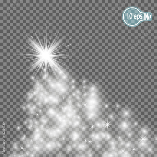 Christmas star.magic stars Isolated spark - stock vector photo