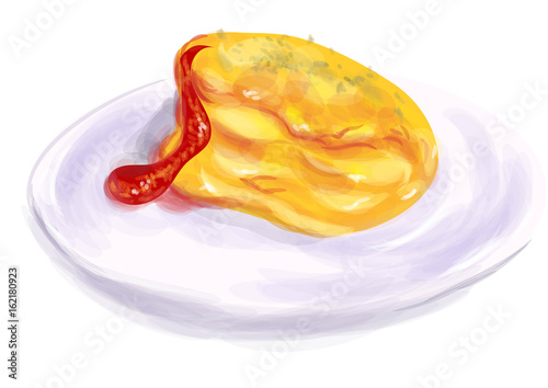 omelette on dish