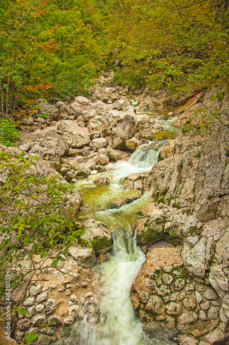 Nice waterfall in Slovenia