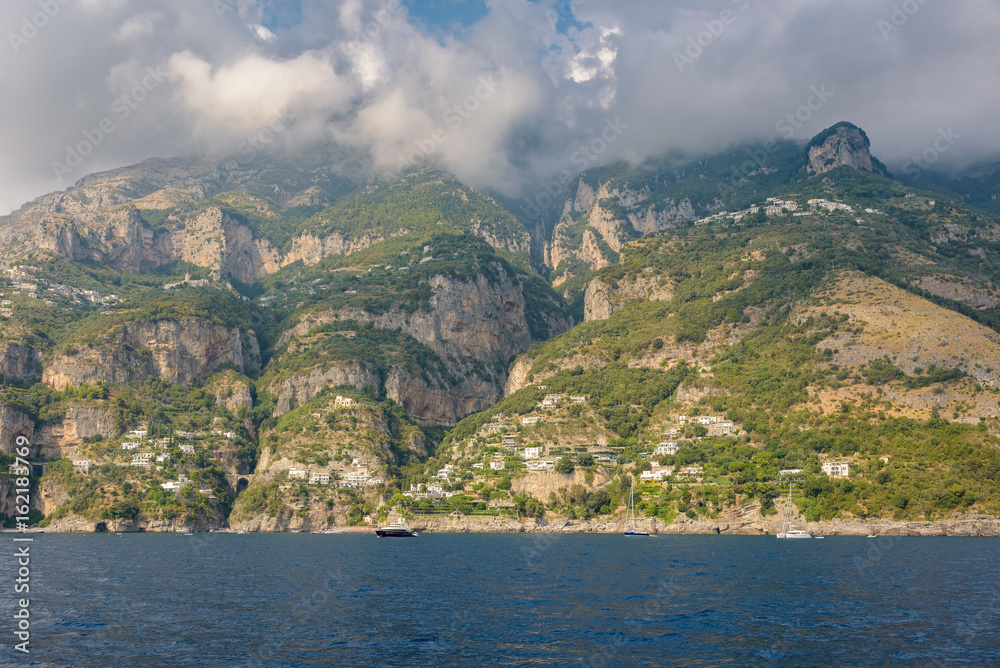 Dense clouds over the Amalfi Coast