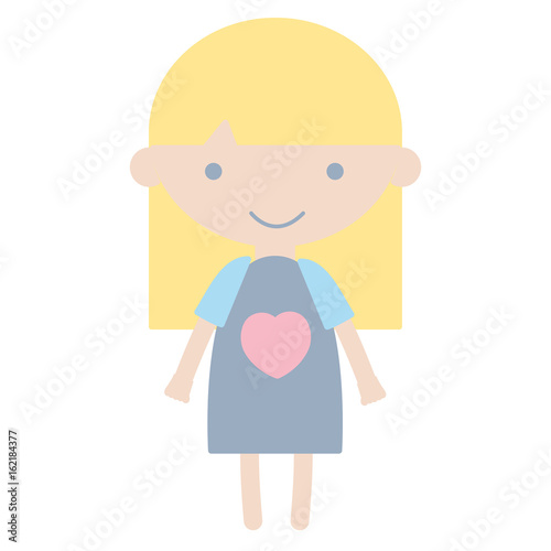 tender girl child with pijama and hairstyle