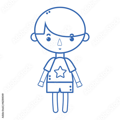 silhouette tender boy child with pijama and hairstyle