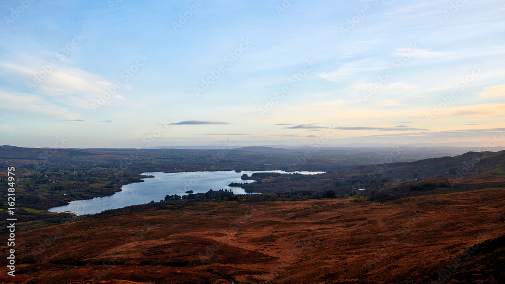 Irland Landschaft mit Sicht über Donegal und Lough Eske