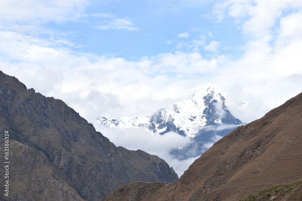 Fototapeta premium Veronica Mountain as seen from the Inca Trail