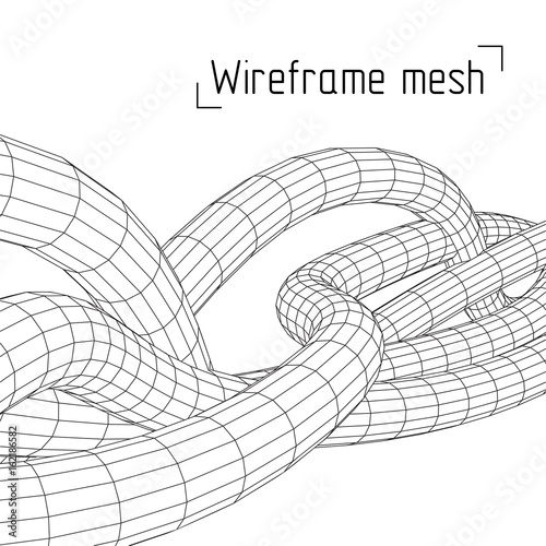 Low poly vein or wire wireframe mesh background. Scinece and tech vector illustration.