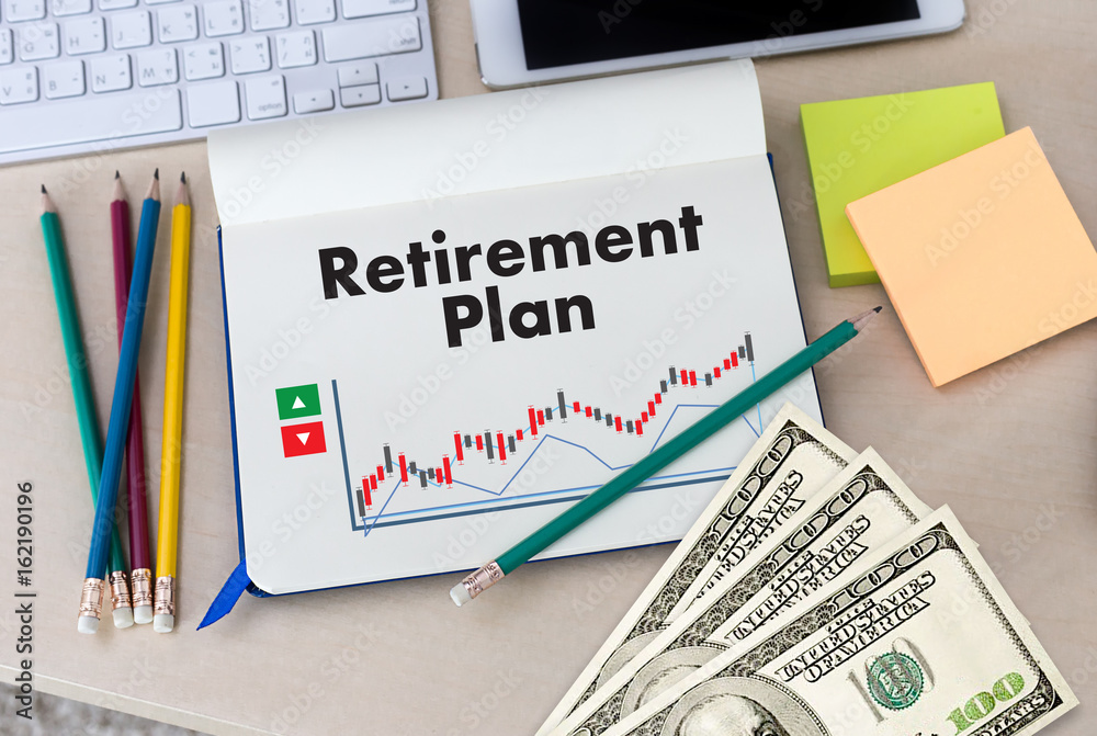Retirement Plan time to money saving for retirement concept Retirement Plan time to money saving for retirement concept