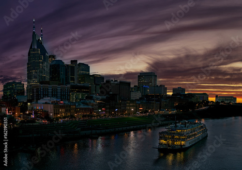 Nashville Skyline with General Jackson Showboat