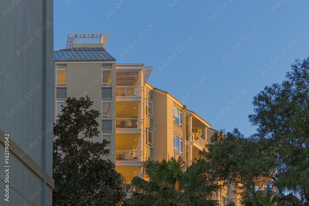 Apartment buildings at Pyrmont in Sydney, Australia. Apartment blocks, Sydney, Australia.