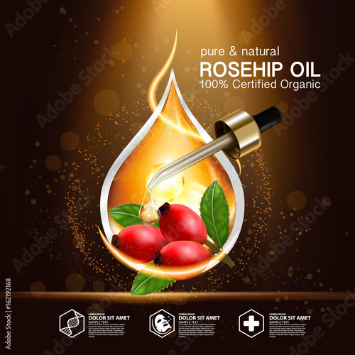 Rose hip oil natural cosmetic skin care